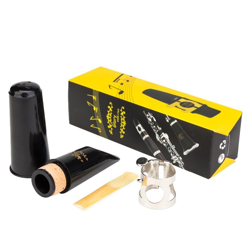 [AUSTRALIA] - Glory Clarinet Mouthpiece Kit with Ligature,one Reed and Plastic Cap~black, Click to See More Colors 