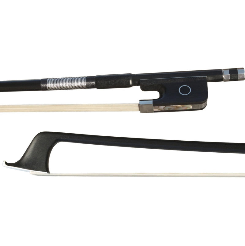 Carbon Fiber Cello Bow 4/4 Full Size Ebony Frog Natural Horsehair for Teacher Student Professional Carbon Bow 04-Carbon Fiber