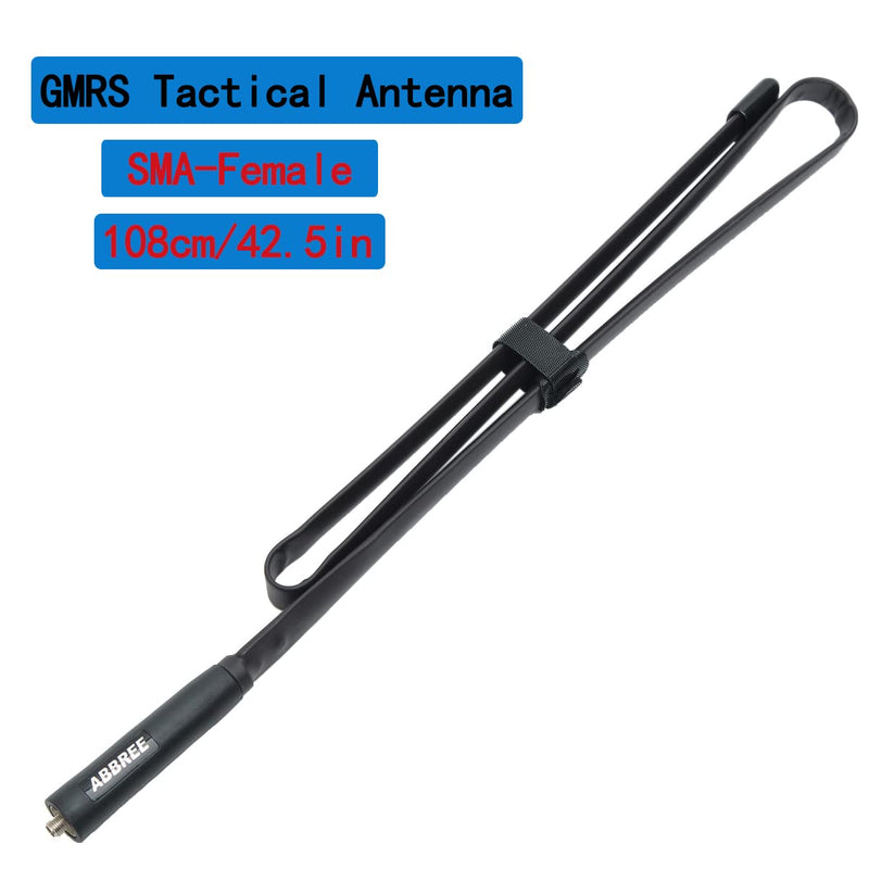 ABBREE GMRS Radio Antenna 42.5-inch SMA Female CS Tactical Antenna for Baofeng UV-5R AR-152 UV-82 BF-888S and GM-15 Pro GMRS GM-5RH TD-H3 Radio Antennas