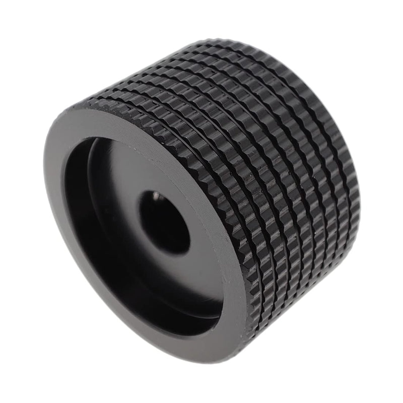 5 Pack Aluminum Rotary Electronic Control Potentiometer Knob,for 0.23'' Diameter Shaft, 0.98'' Dia, 0.61'' H, Guitar Knob, Audio knob, Volume Control Knob(Black) Black