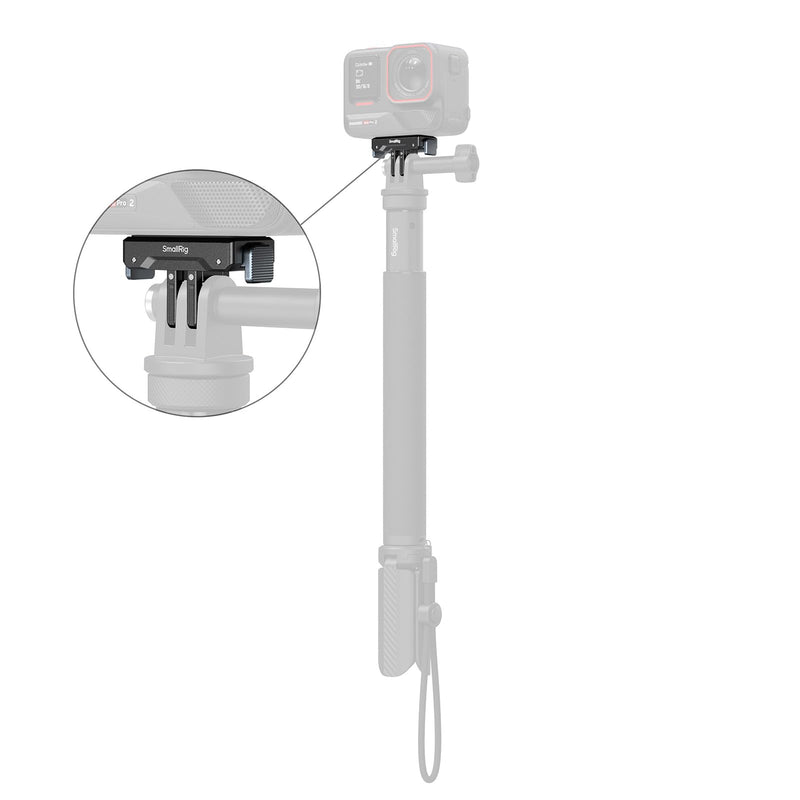SMALLRIG Quick Release Mount Adapter for Insta360 Ace Pro 2 /Ace Pro/Ace | Adapter with 1/4"-20 Thread Hole, 2 Prong Mount for Tripods, Selfie Sticks, Vlogging Accessories - 5814