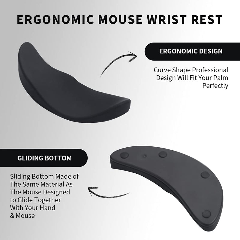 Palm Rest Support Pad Mouse Wrist Rest Support for Office Computer Laptop Typing Pain Relief Black