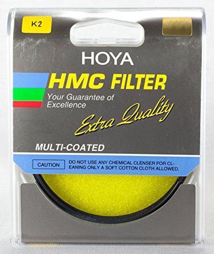 HOYA HMC K2 46mm Lens Filter (Yellow)– Tonal Enhancing Camera Filter for B&W Photography with Slim Aluminum Frame, Multi-Coated Optical Glass, Reduces Flare & Ghosting, Improves Contrast & Clarity Yellow