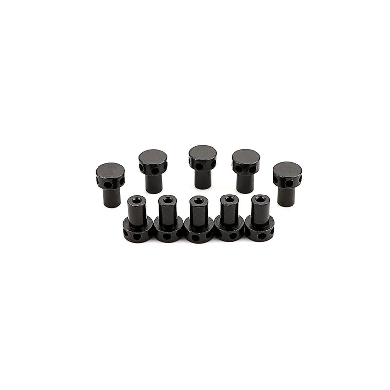 10pcs Guitar Spoke Wheel Truss Rod Nuts, Hat Shape Steel Tuning Rod Nuts, Guitar Truss Rod Nut Steel Bar Adjusting Tool for Guitar Bass Mandolin Black