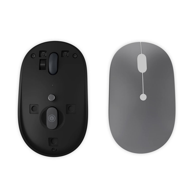 Lenovo Go USB-C Essential Wireless Mouse, 2.4 GHz Nano USB-C Receiver, Adjustable DPI, Rechargeable Battery, Ambidextrous, GY51C21210, Grey