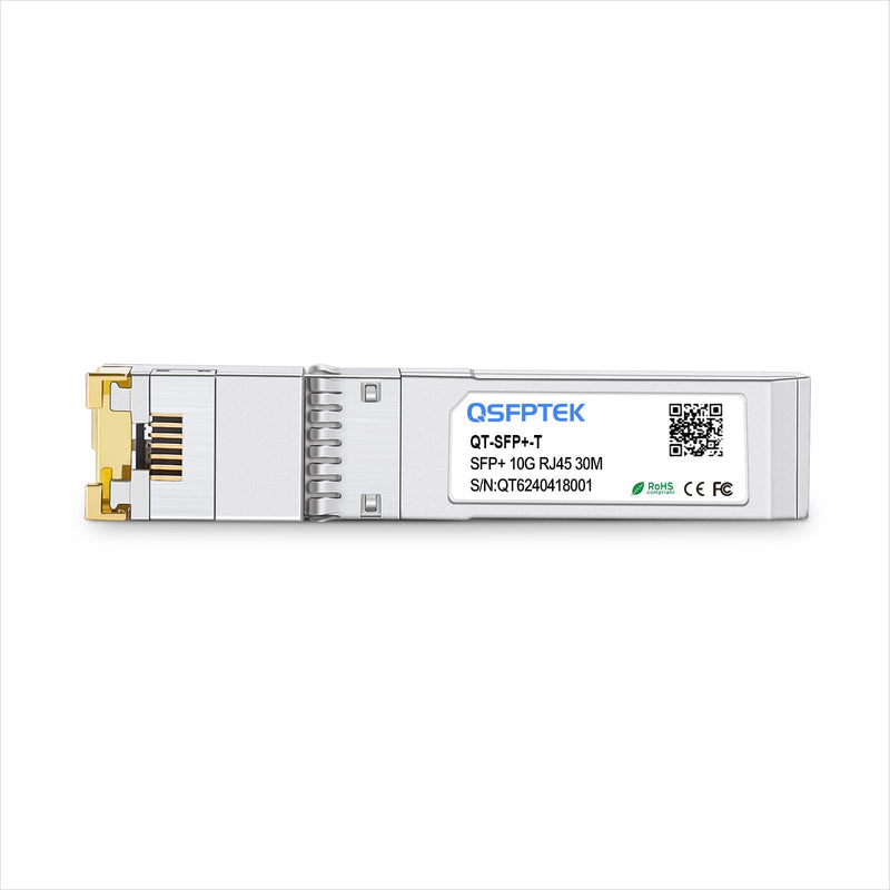 10GBASE-T SFP+ to RJ45 Transceiver, 10G Ethernet Copper Module, Optical SFP RJ 45 10Gb T Mini-GBIC Compatible with Cisco SFP-10G-T-S, Ubiquiti UF-RJ45-10G, Mikrotik, Supermicro, Fortinet, up to 30m 10GBase-T: 30m for Cisco