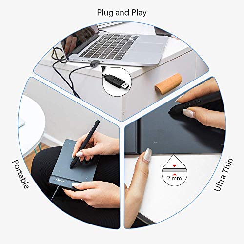 Drawing Tablet XPPen G430S OSU, Graphic Drawing Tablet with 8192 Levels Pressure & Professional Artist Glove