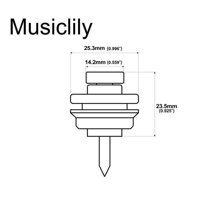 [AUSTRALIA] - Musiclily Pro Heavy Duty Guitar Strap Locks Security Straplocks System for Fender Strat/Tele Electric Acoustic Guitar or Bass, Gold (Set of 2) 
