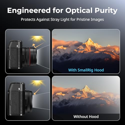 SmallRig X100VI Square Lens Hood Sun Shade, Shading Hood for FUJIFILM X100VI / X100V, Lens Hood Sun Shade,Aluminum Alloy, Anti-Scratch Protective Cover, Compatible with Filters,Anti-Glare- 5848 Black