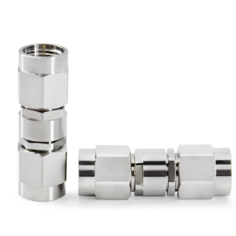 TOJOIN RF Coaxial Adapter Connector 2.92MM Male to Male DC-40GHZ 50ohm, RF 2.92MM Adapter for RF Cable, Coupler Antenna, Extension Cable, WiFi, 2PCS Silver 2.92MM-JJ-2pcs