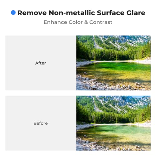 K&F CONCEPT 62mm Magnetic Polarizer Lens Filter with Cleaning Cloth