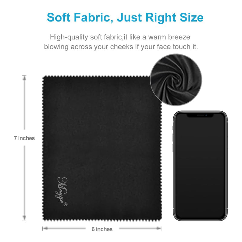 8 PCS Microfiber Cleaning Cloth for Glasses (6"x7"), Premium Eyeglass Cleaning Cloth, Lens Wipes Cloth for Electronics, Glasses, TV Screen, Cell Phone and Laptop, Cleaning the Screens Works Well