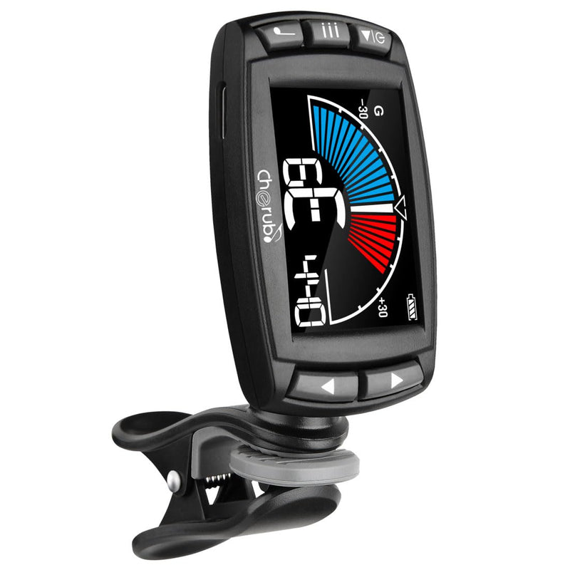 [AUSTRALIA] - Cherub WMT-560 Rechargeable Guitar Tuner with Metronome, Tone Generator, Tap Tempo 