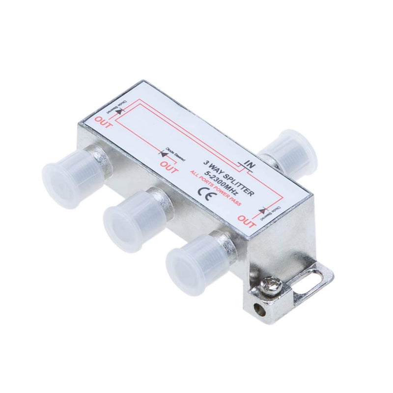 [AUSTRALIA] - Cables Direct Online 3 Way Bi-Directional 5-2300 MHz Indoor and Outdoor Waterproof Coaxial Antenna Splitter for RG6 RG59 Coax Cable Satellite HDTV (3 Ports) Pack of 1 