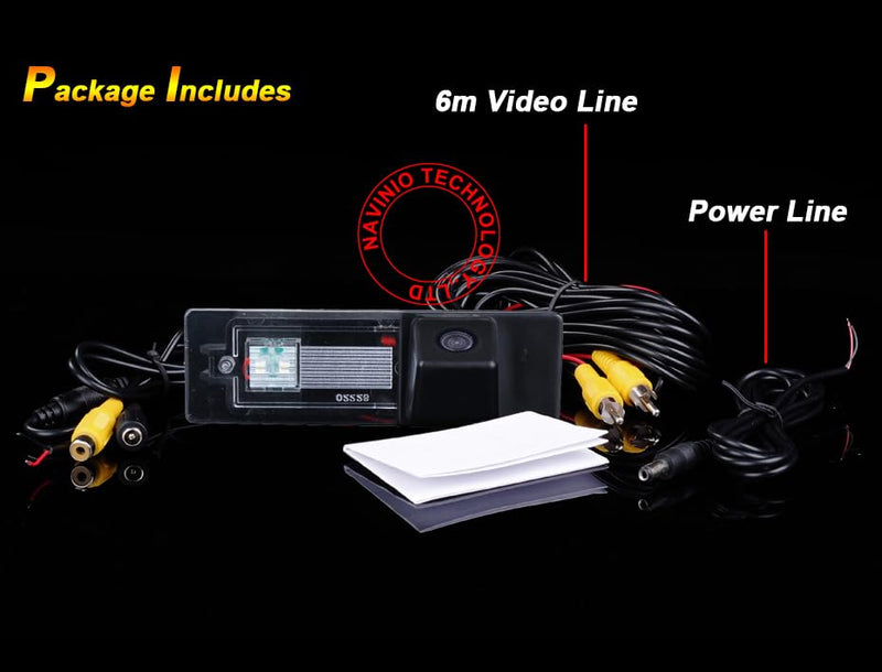 HD Rear-View License Plate Car Reverse Camera for BMW X2 X4 F39 F98 G02/i3 i8 Roadster/Mini Clubman Cooper CooperD Coopers R55 One OneD John Cooper Works F54/Mini Clubman Clubvan R55/Mini Countryman 12mm Len Camera No.02228=103*31mm(connecting)