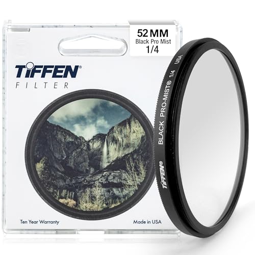 Tiffen 52mm Black Pro-Mist 1/4 Cinematic Diffusion Lens Filter Density 1/4