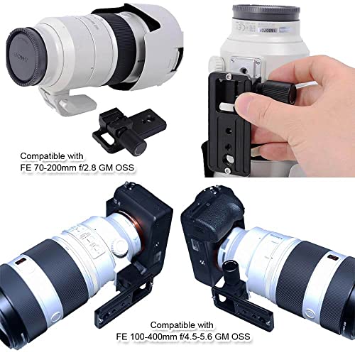 Lens Collar Foot Tripod Mount Ring Base Compatible with Sony FE 100-400mm f/4.5-5.6 GM OSS, 70-200mm f/2.8 GM OSS & II, E 18-110mm f/4 G OSS PZ, Bottom is Arca-Swiss Fit Quick Release Plate Dovetail