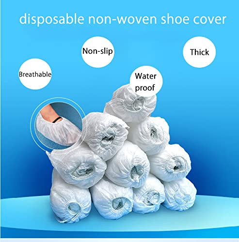 [AUSTRALIA] - Fashionapple 100 Pcs White Disposable Non-Woven Fabric Shoe Covers Carpet Cleaning Floor Carpet Shoe Covers 