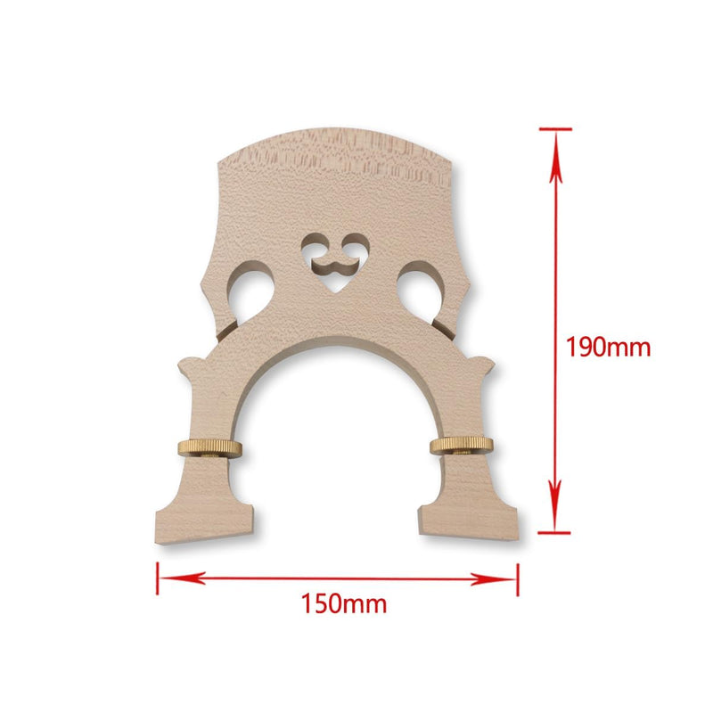 3/4 Upright Double Bass Bridge Bass Double Bass Accessory Upright Bass Parts (Maple Adjustable) Maple Adjustable