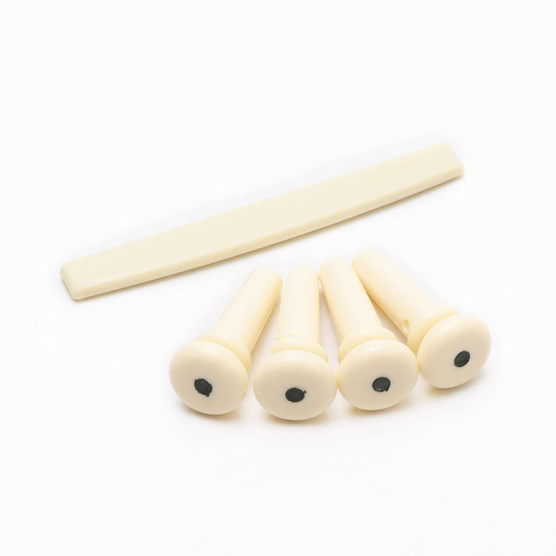 [AUSTRALIA] - Acoustic Guitar Bridge Nut with 4pcs Guitar Bridge Pins for 4 String Bass Part Replacement 