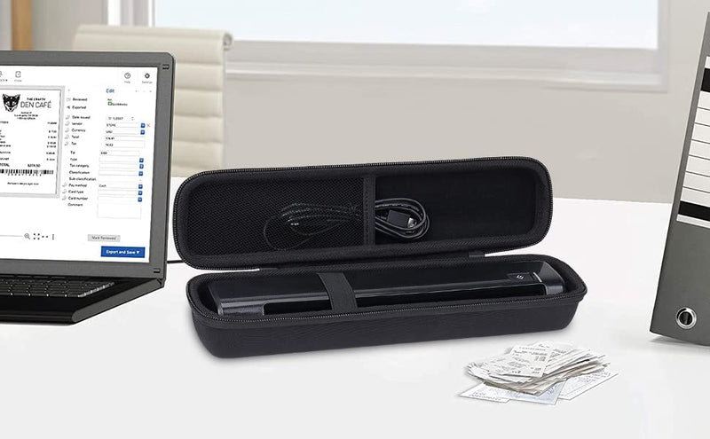 co2CREA Hard Case Replacement for Epson Workforce ES-50 ES-55R RR-60 RR-70W ES-65WR ES-60W DS-30 DS-70 DS-80 Portable Sheet-fed Document Scanner (Black) Black