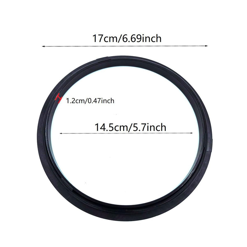 Bass Drum Port Hole Protector Ring Drum Split Ring 5.7 Inch Diameter Drum Skin Opener Bass Drum Head Hole Ring for Enhances Sound and Resonant Drum Percussion Accessories Black