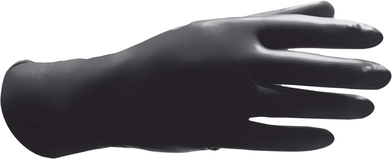 Hercules Sägemann Special Protective Gloves for Hairdressers Black Touch Size M Pack of 10 100% Natural Latex