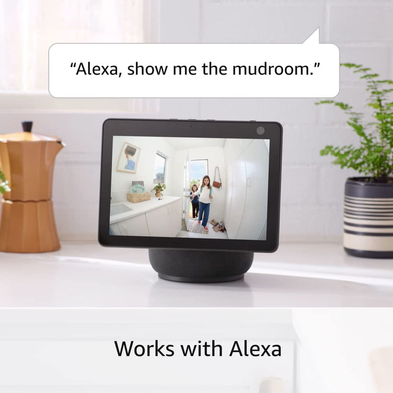 Like-New Ring Indoor Cam, Home or business security in 1080p HD video, White 1 Camera Device only