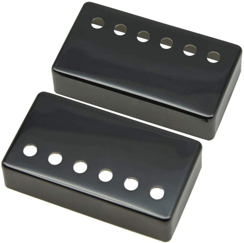 Dopro Set of 2 Metal Humbucker Guitar Pickup Cover Brass Humbucker Pickup Covers 50mm/52mm Pole Spacing for Epi Les Paul Blacklack Black