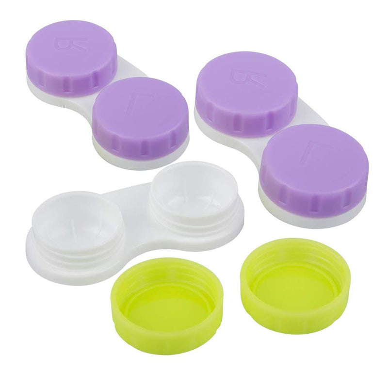 36 Pack Colorful Cute Contact Lens Case Bulk Box Holder Container Soak Storage Kit (4 Color)