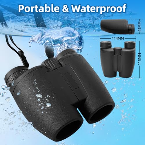 8x30 Binoculars for Adults & Kids with Tripod & Phone Adapter Black With Accessories