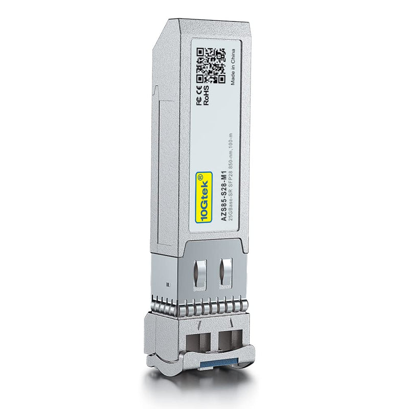 10Gtek 25G SFP28 SFP+ SR Multimode Transceiver for Mellanox MMA2P00-AS | 25GBase-SR Duplex LC MMF Optical Module, 850nm, DDM, up to 100m 25G-SR: 100m x1
