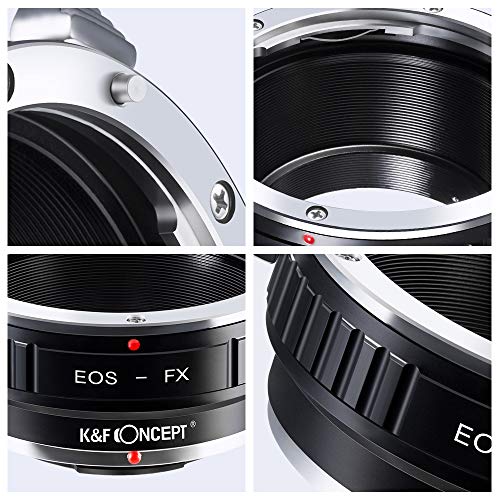K&F Concept Lens Mount Adapter EOS EF/EFS Lens to Fuji FX Mount X-Pro1 X Camera X-Series Mirrorless Cameras EOS-FX