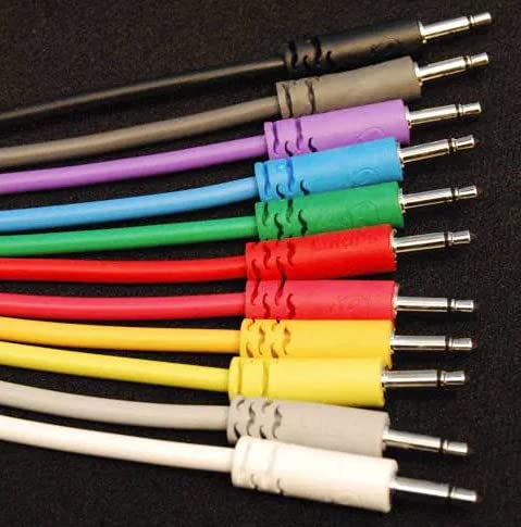 [AUSTRALIA] - Luigis Modular Supply Spaghetti Eurorack Patch Cables - Package of 5 Light Gray Cables, 12 (30 cm) 