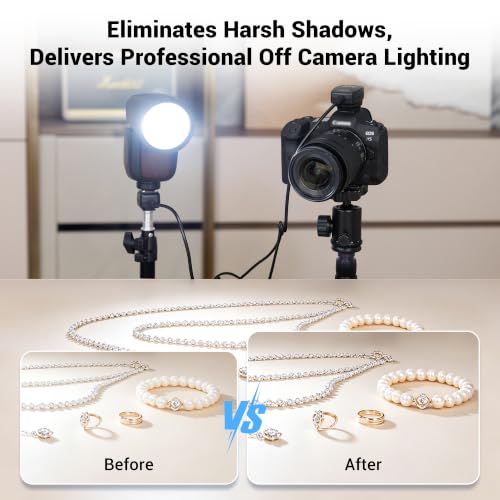 Off-Camera Flash TTL Cord for Canon, Flash Sync Cable Replaces OC-E3, 1.3m Replaces Canon OC-E3