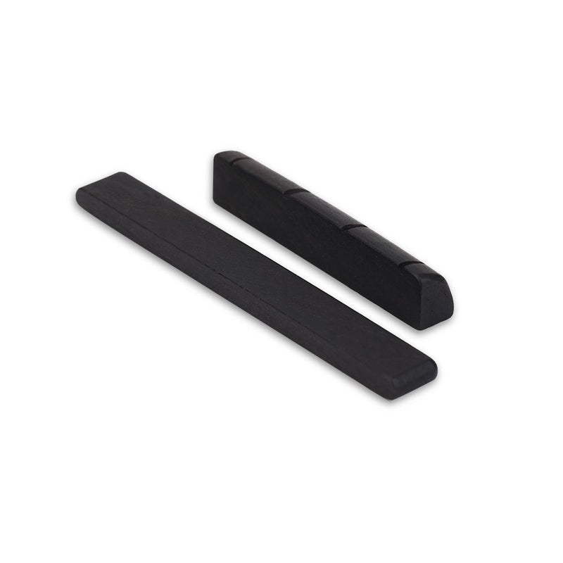 VGEBY Ukulele Bridge Saddle, Guitar String Ebony Saddle and Nut for 4 String Guitar Replacement Parts Played Accessories