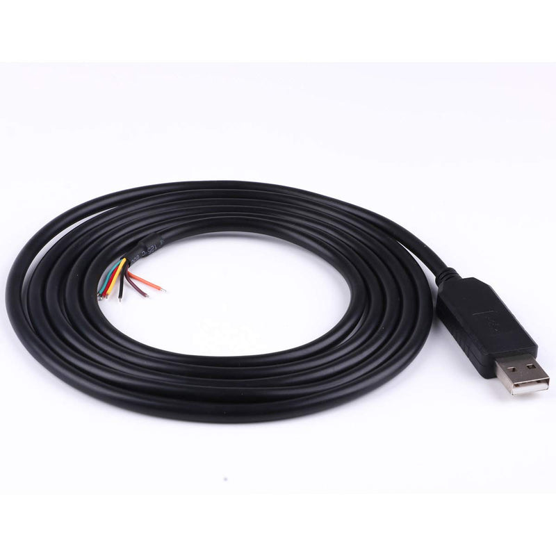 FTDI Chip USB to 3.3v TTL UART Serial Converter Wire End Stripped Connector Flash Program Download Cable 6FT Compatible TTL-232R-3V3-WE