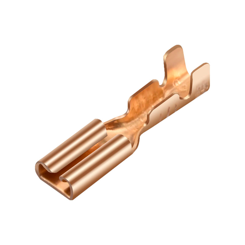Female Spade Quick Splice Crimp Terminals, 2.8mm Crimp Connector, Non Insulated, 100 pcs