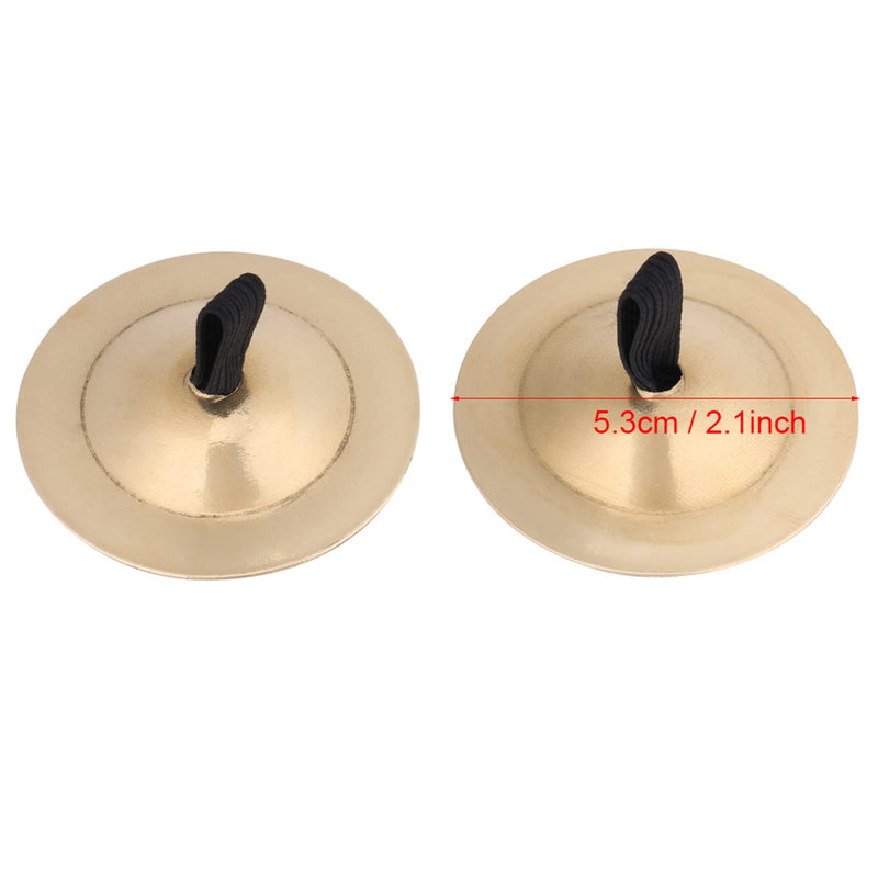 Finger Cymbals, 2pcs Belly Dance Finger Cymbals Brass Finger Dancing Zills Musical Instrument Dancing Accessory for Dancer Party, Single Hand Operation Only