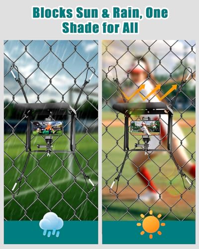 UBeesize Gamechanger Streaming Kit Fence Mount with Foldable Shade and Bag Fence Mount with Shade