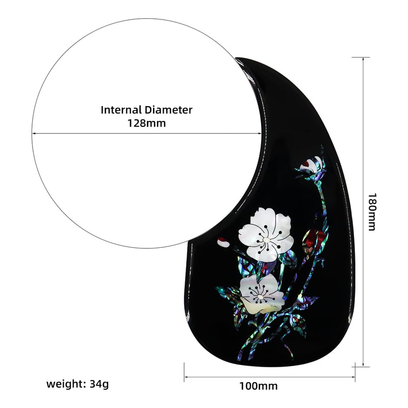 [AUSTRALIA] - Acoustic Guitar Pickguard inlaid with shell Pattern Decorated Self-adhesive Pick Guard for Acoustic Guitar 