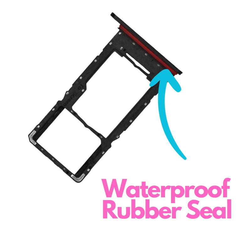 Waterproof Sim Card Tray SD Card Holder Replacement for Samsung Galaxy A14 (5G) SM-A146U A146U1 S146VL with Water Proof Rubber Seal USA Version - Black