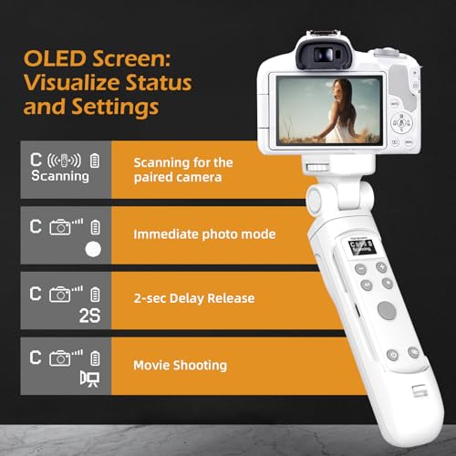 for Canon Tripod Wireless Shooting Grip with Shutter Release White for Canon