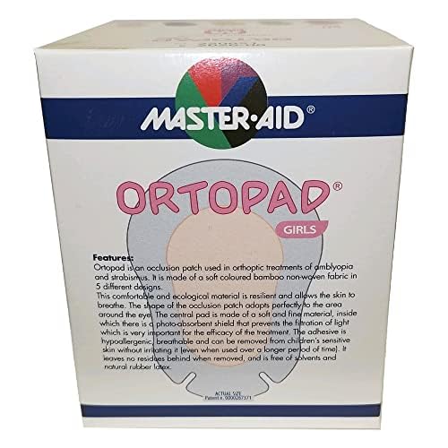 Ortopad® Bamboo Girls Eye Patches, 50/Box (Medium Size, 2-4 yrs) Ice Cream Pack