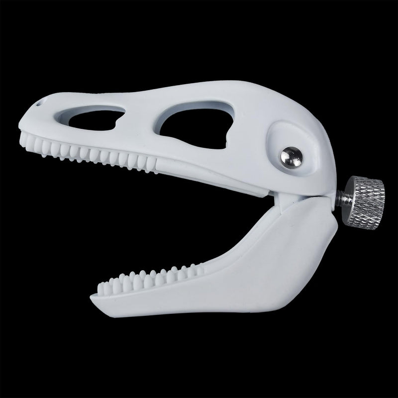 Dragon Skull Guitar Capo - Zinc Alloy Clamp with Silicone Teeth, Universal Adjustable Capo for Acoustic/Electric Guitars, Bass, Ukulele | Non-Slip Design, No Buzzing, Tyrannosaurus Head Shape (White) White