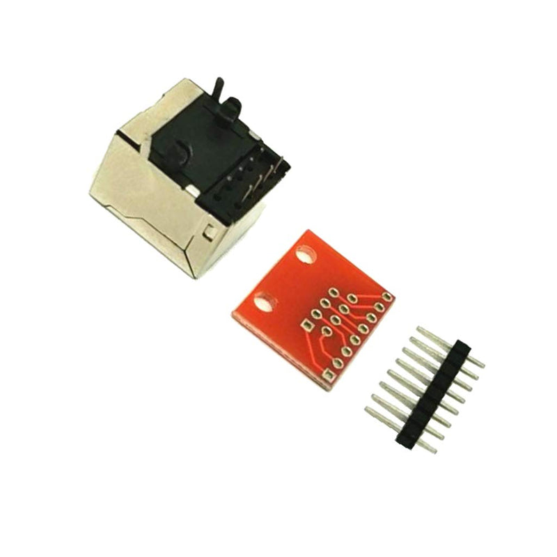 Almencla Pack of 10 8P8C Female Connectors and Connectors Plate Connector Breakout Board for Ethernet Sockets