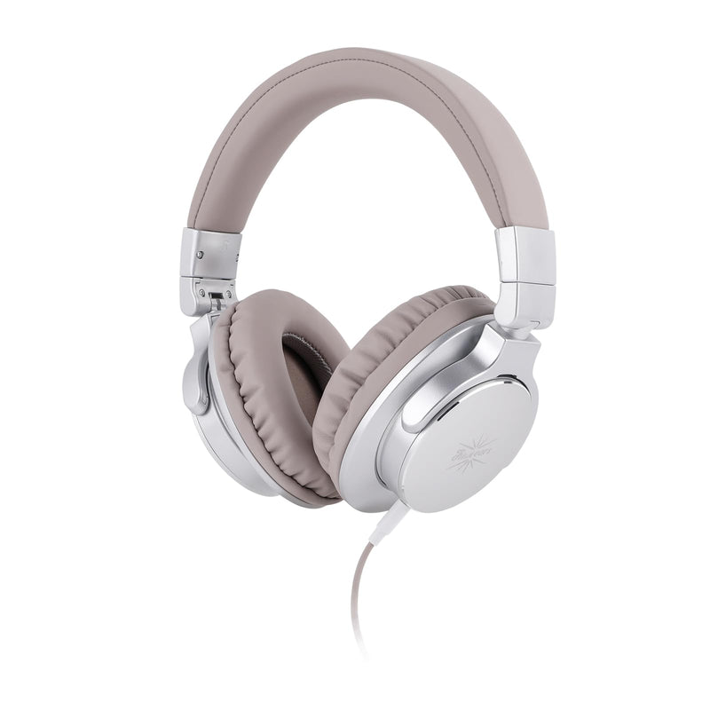 [AUSTRALIA] - Kiwi Ears Division Monitor/DJ Headphones, Wired Over Ear Headphones, Gaming Headset, Mixing DJ Stereo Headsets with 40mm Drivers, 3.5mm/6.35mm Audio Jack for AMP Computer Recording Podcast Silver 