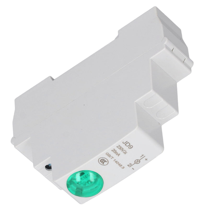 Industrial Indicator Light, DIN Rail Mount, LED Indicator Light, Circuit Signal Indicator for Distribution Box, CNC Lathes, Workshops, AC DC 230V (GREEN) Green