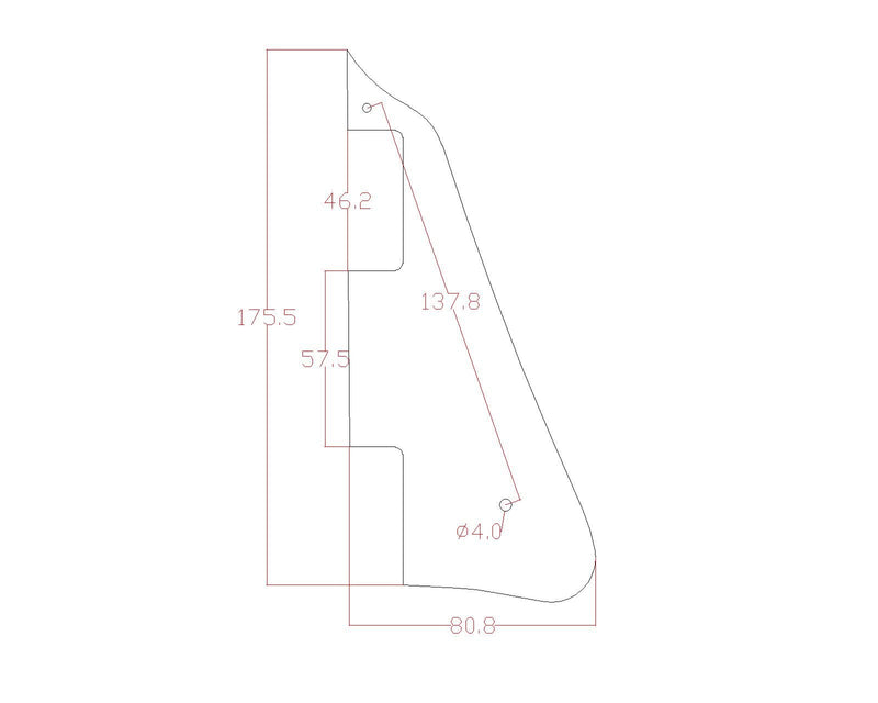 KAISH Single Cream 1 Ply LP Guitar Pickguard with Chrome Bracket for Epi Les Paul