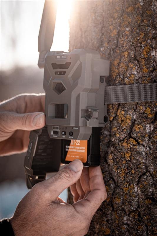 SPYPOINT Rechargeable 7.4V Lithium Battery Pack for Trail Camera with 5.4 amp-Hours and AC Charging Cable | Cellular Trail Camera